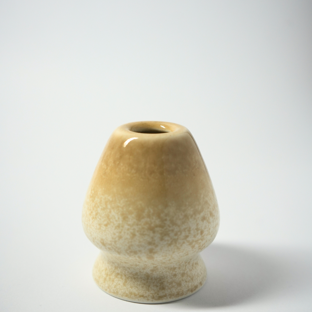 Beige matcha skål + visp holder (Sett)